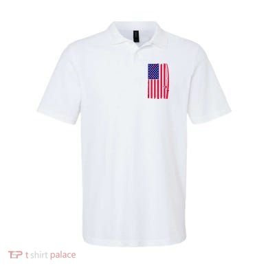 American Fishing Rod & Hook Flag Polo