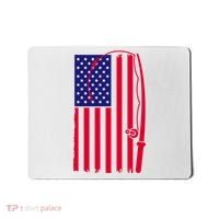 American Fishing Rod & Hook Flag Mousepad thumb 0