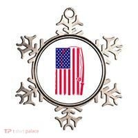 American Fishing Rod & Hook Flag Ornament thumb 0