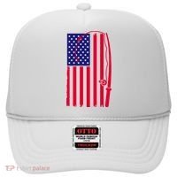 American Fishing Rod & Hook Flag Hat thumb 0