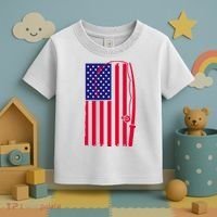 American Fishing Rod & Hook Flag Toddler T-Shirt thumb 3