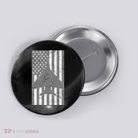 American Flag Airplane Pilot Button thumb 0