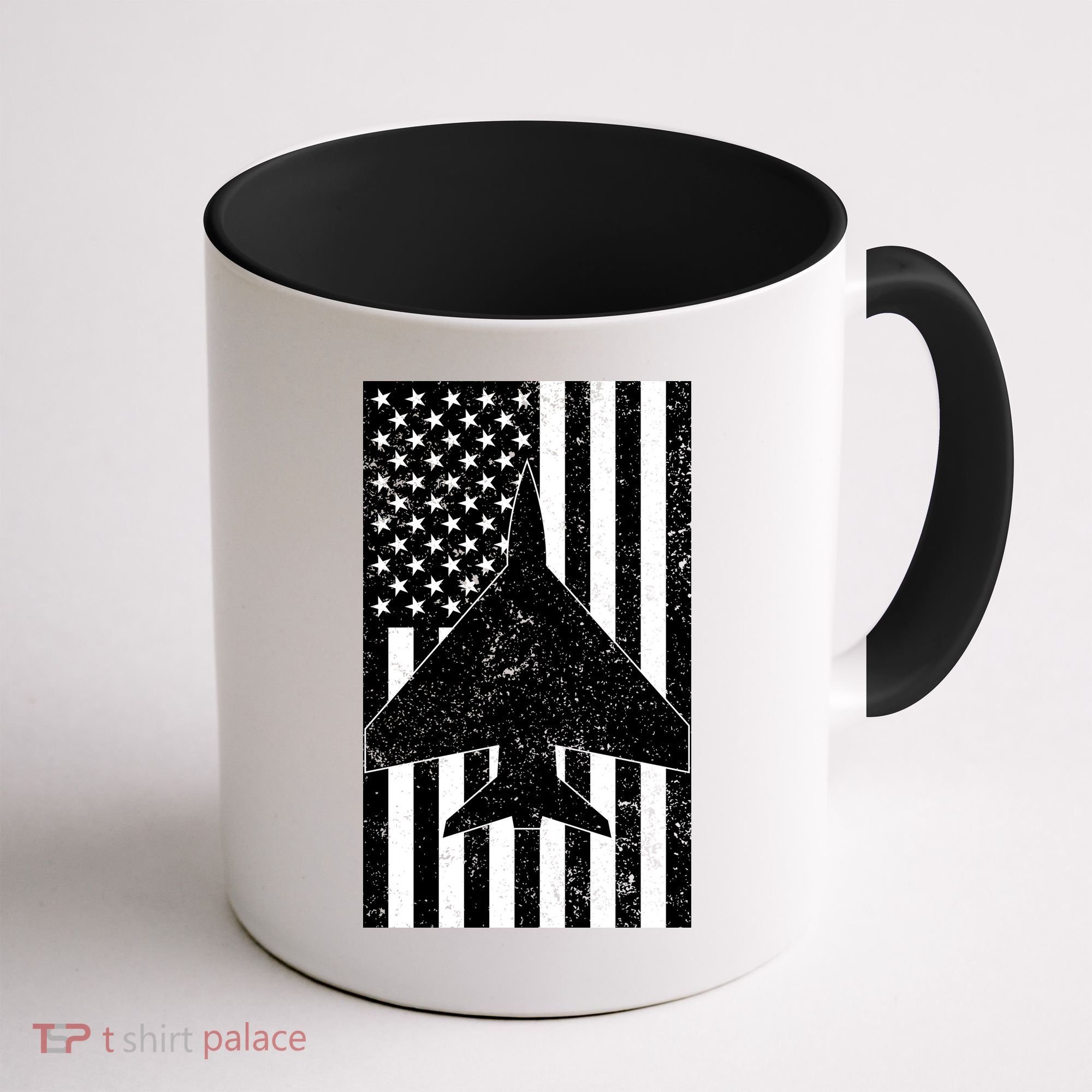American Flag Airplane Pilot Coffee Mug