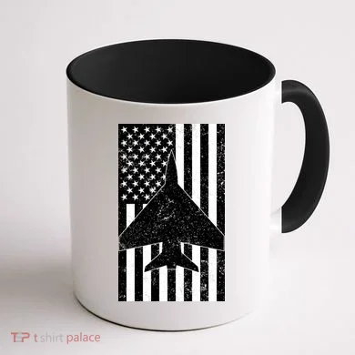 American Flag Airplane Pilot Coffee Mug back