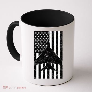 American Flag Airplane Pilot Coffee Mug