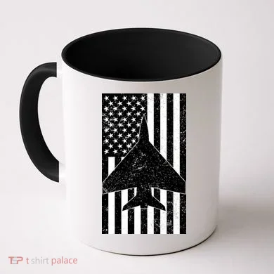 American Flag Airplane Pilot Coffee Mug