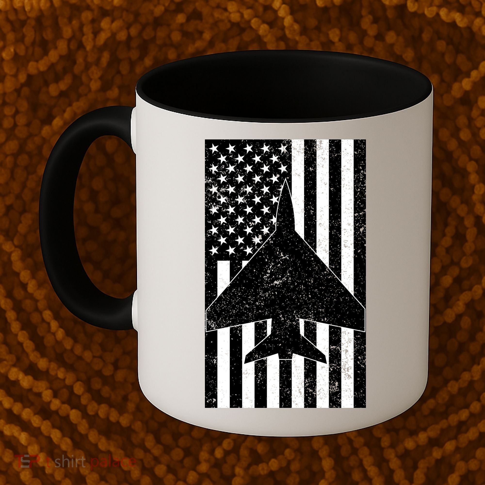 American Flag Airplane Pilot Coffee Mug