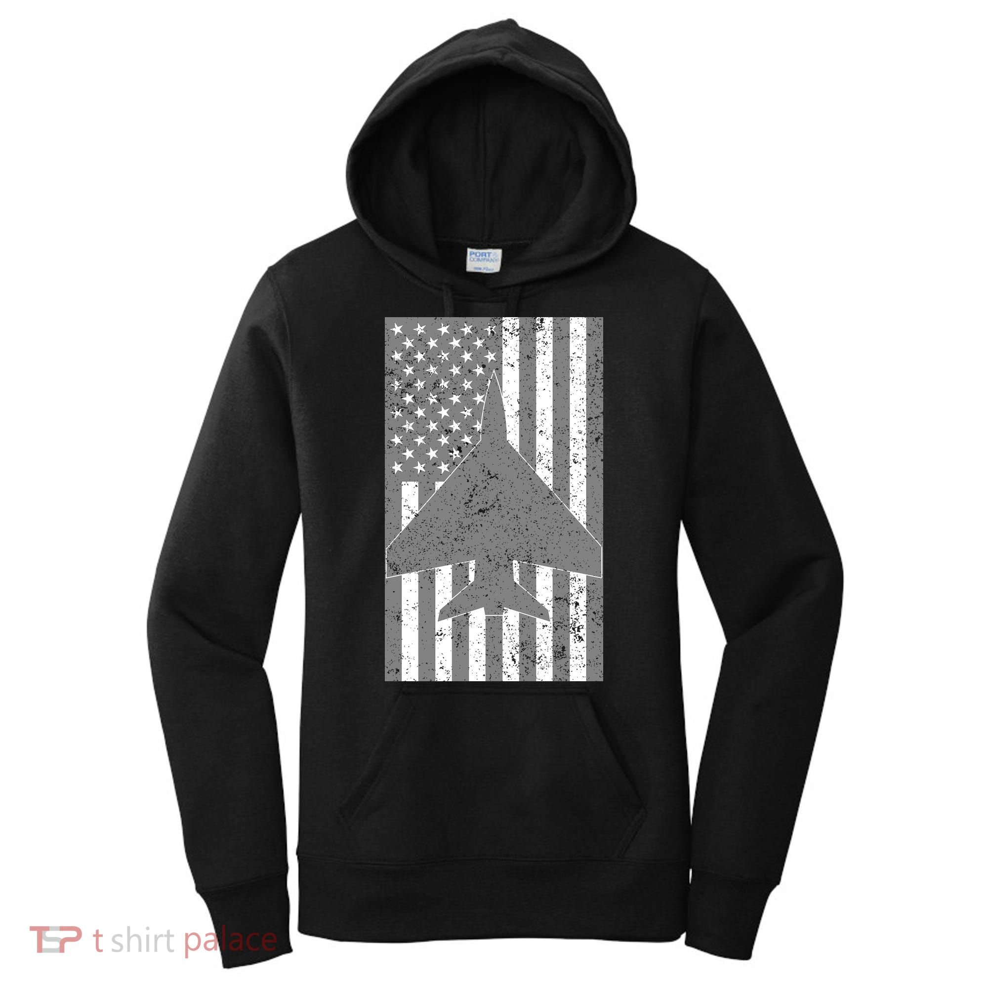 American Flag Airplane Pilot Women's Hoodie