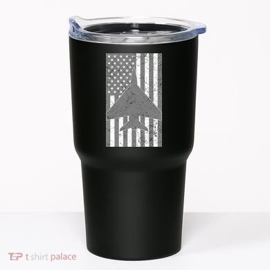 American Flag Airplane Pilot Tumbler