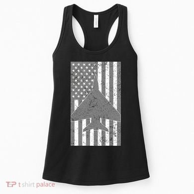 American Flag Airplane Pilot Women's Tank Top