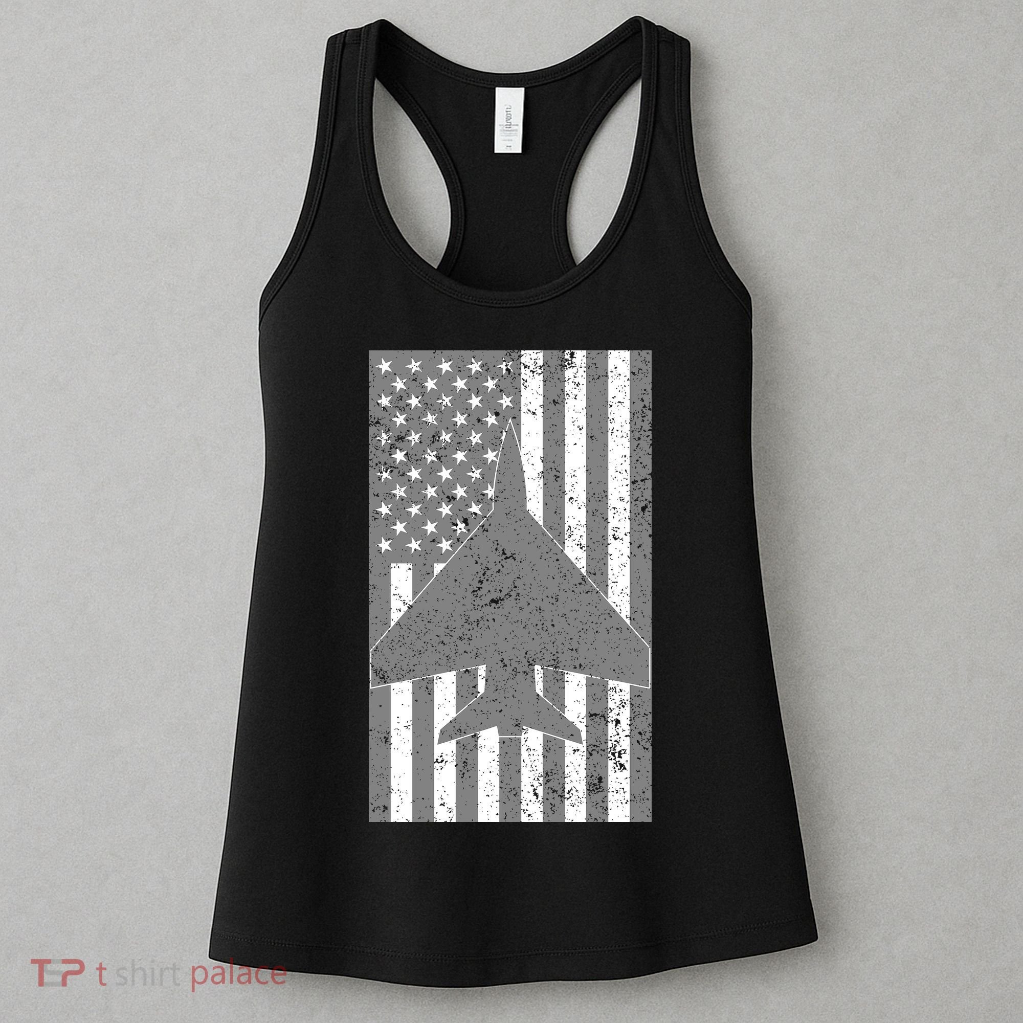 American Flag Airplane Pilot Women's Tank Top