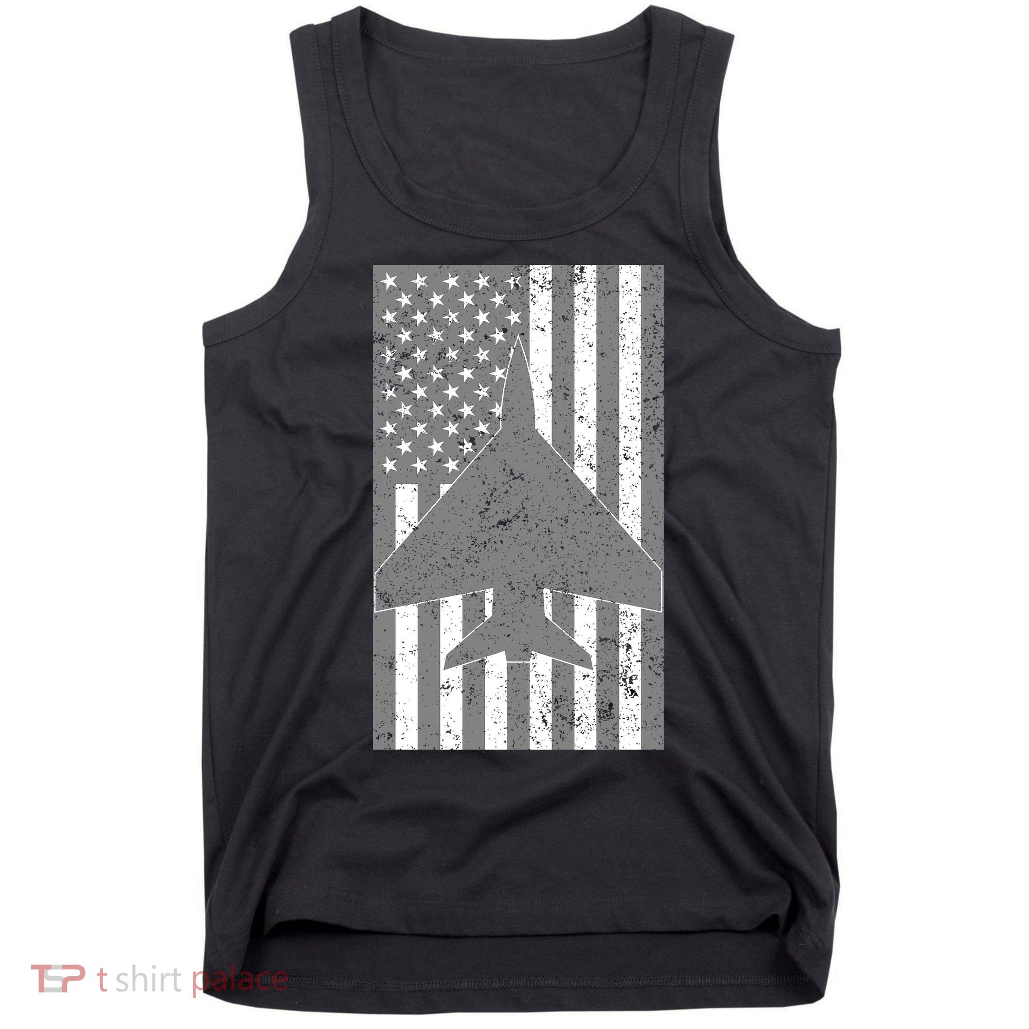 American Flag Airplane Pilot Tank Top