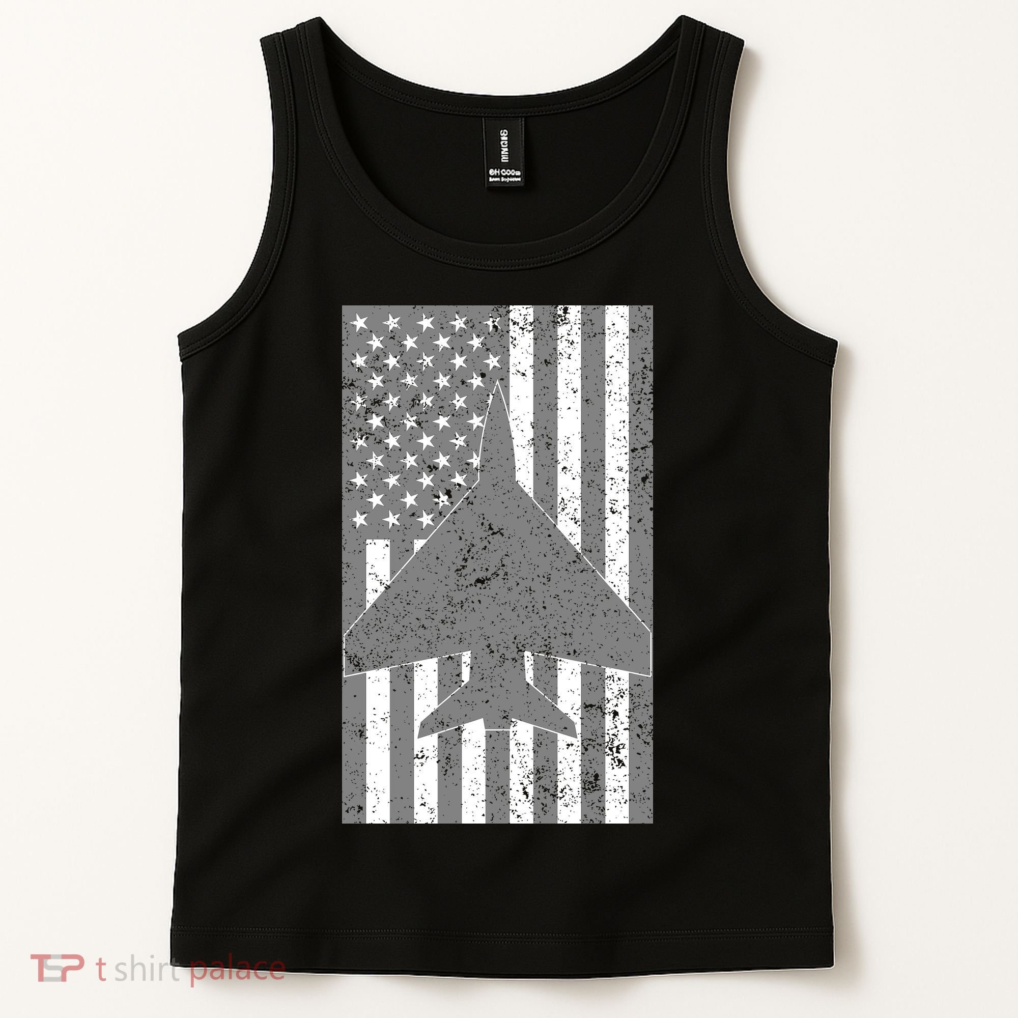 American Flag Airplane Pilot Tank Top