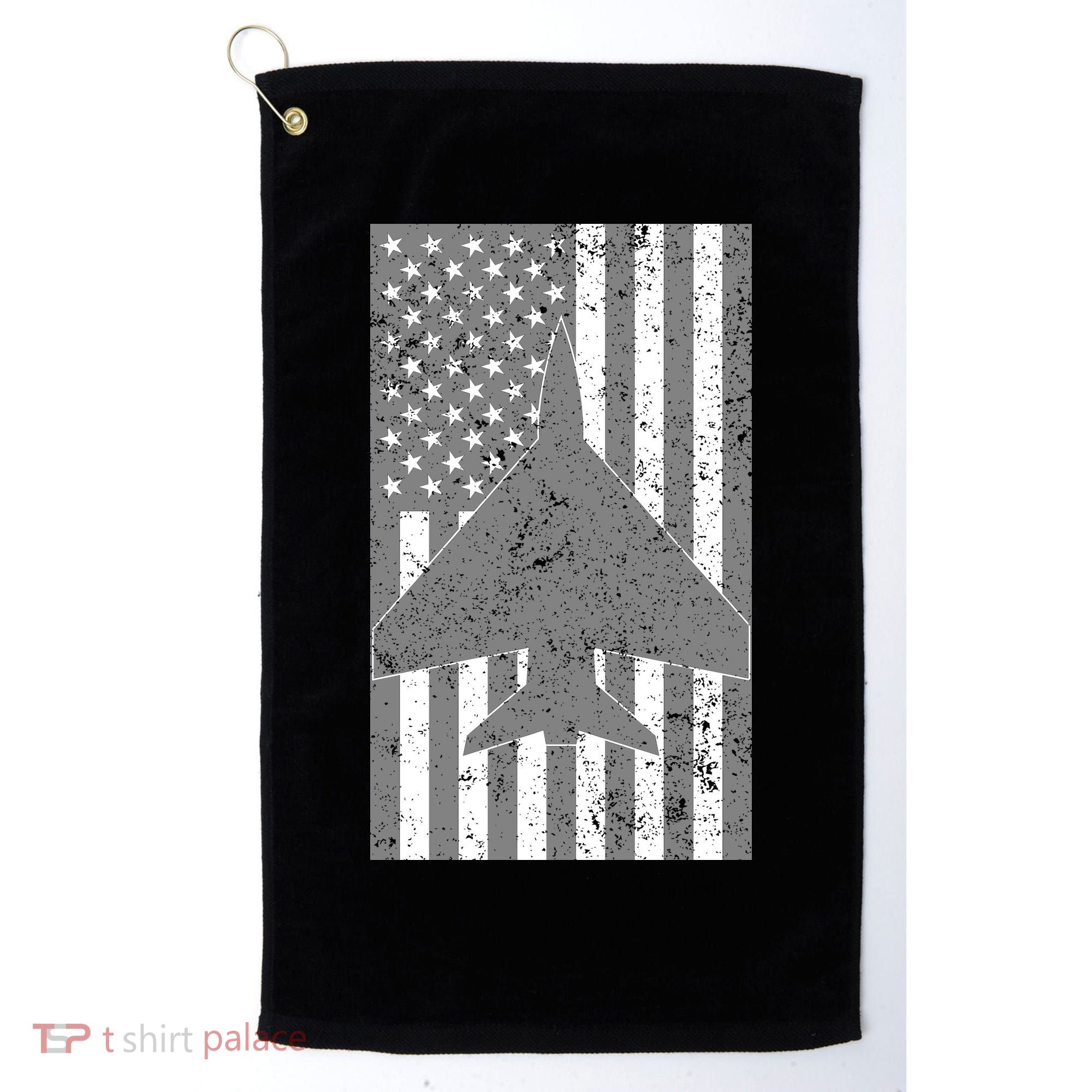 American Flag Airplane Pilot Golf Towel