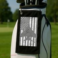 American Flag Airplane Pilot Golf Towel thumb 2
