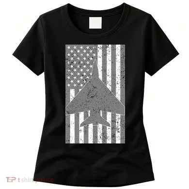 American Flag Airplane Pilot Women's T-Shirt