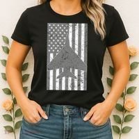 American Flag Airplane Pilot Women's T-Shirt thumb 2