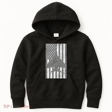 American Flag Airplane Pilot Kids Hoodie