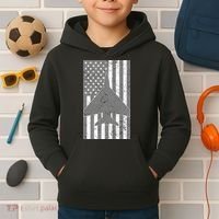 American Flag Airplane Pilot Kids Hoodie thumb 2
