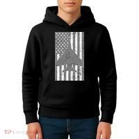 American Flag Airplane Pilot Kids Hoodie thumb 4