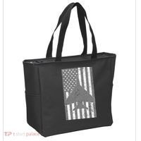 American Flag Airplane Pilot Tote Bag thumb 2