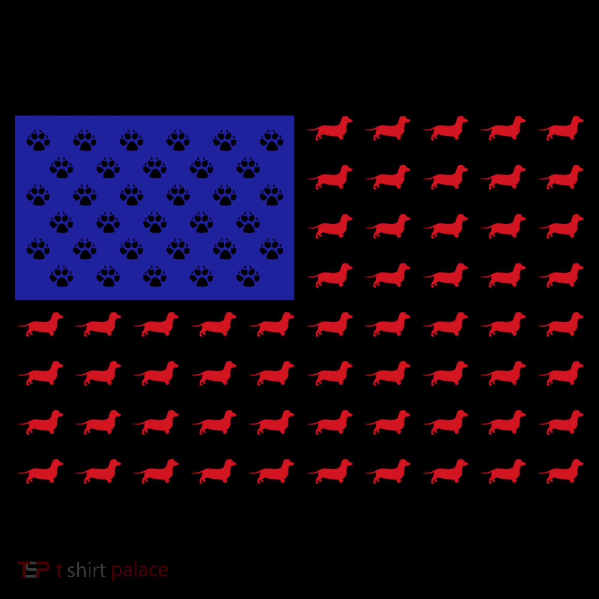 American Flag Dachshund Dog Toddler Hoodie