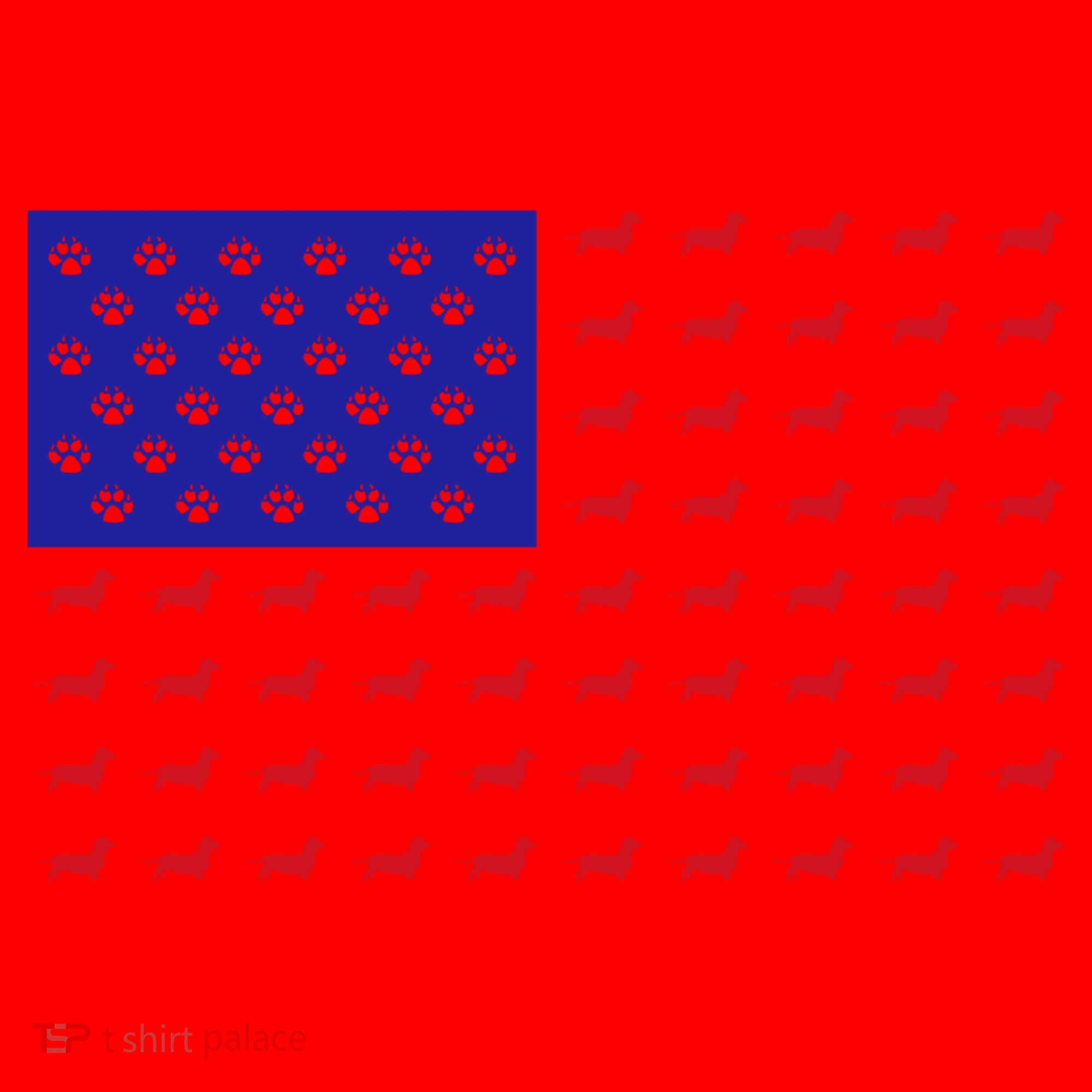American Flag Dachshund Dog Santa Hat