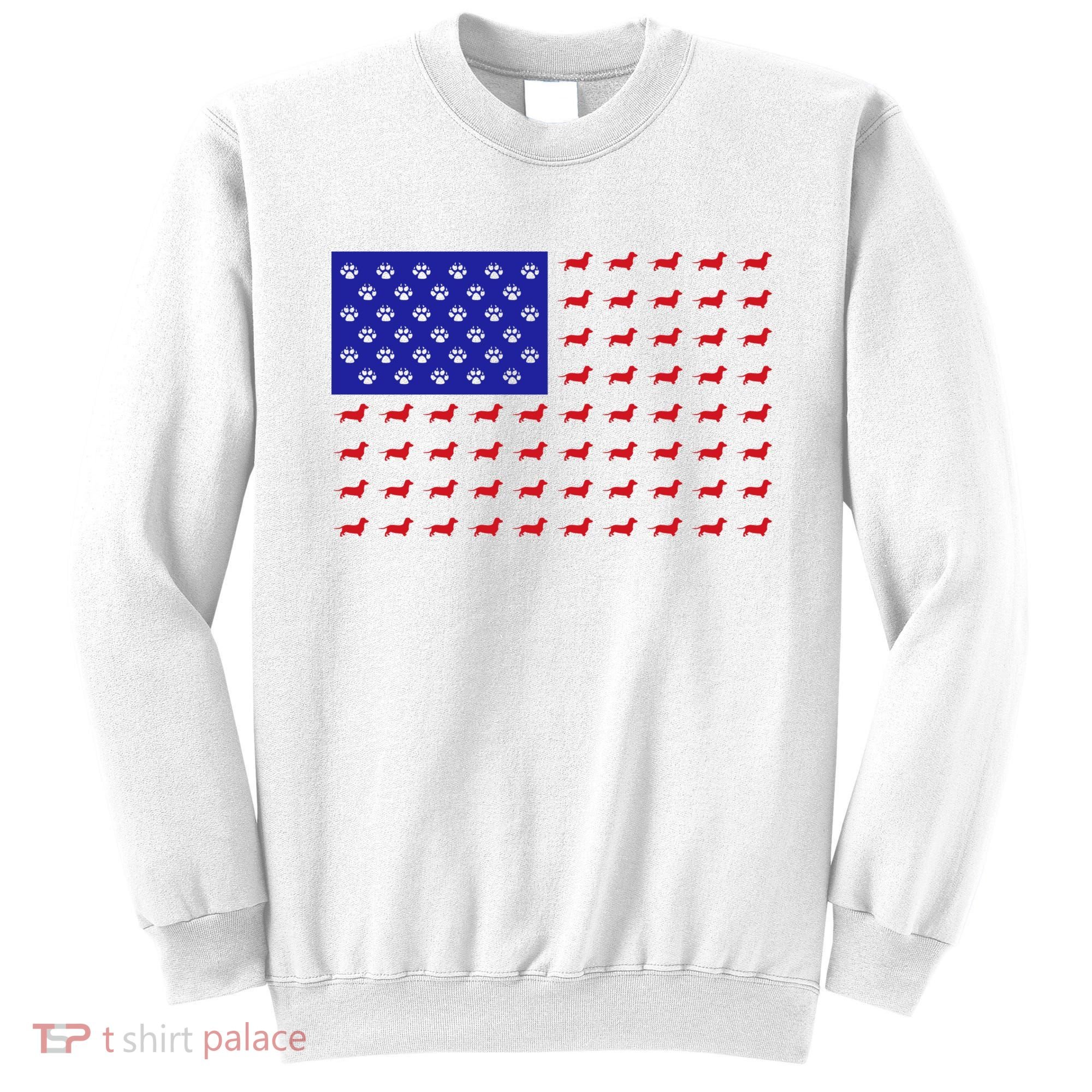 American Flag Dachshund Dog Sweatshirt