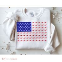 American Flag Dachshund Dog Sweatshirt thumb 2