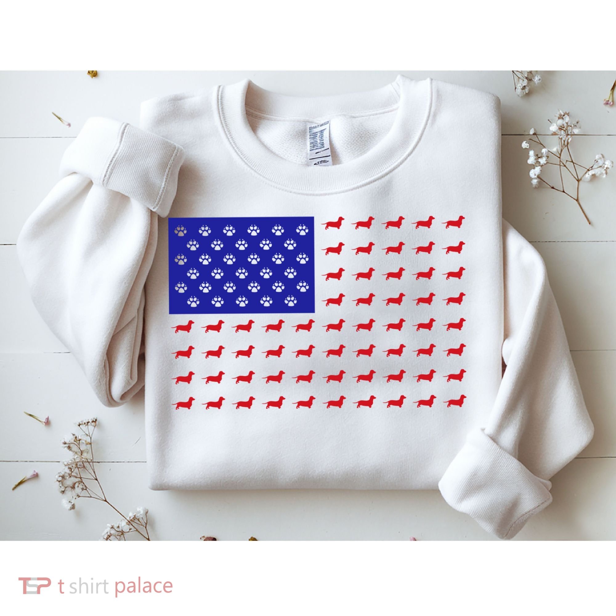 American Flag Dachshund Dog Sweatshirt