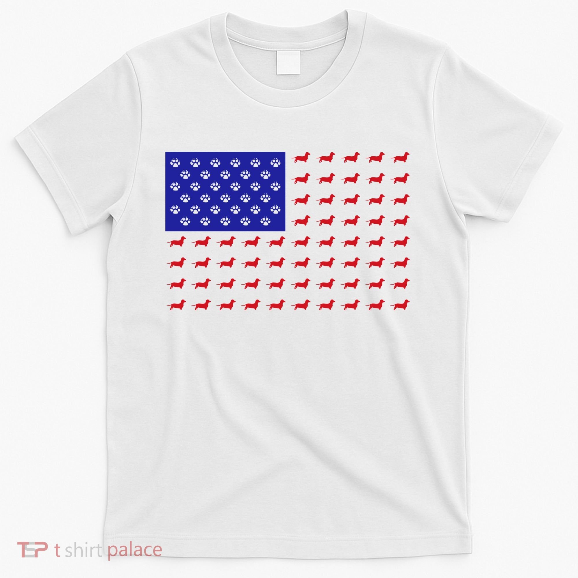 American Flag Dachshund Dog T-Shirt