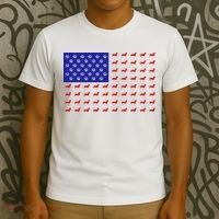 American Flag Dachshund Dog T-Shirt thumb 3