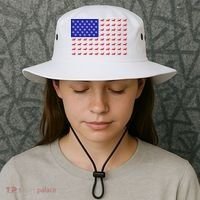 American Flag Dachshund Dog Bucket Hat thumb 3