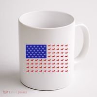 American Flag Dachshund Dog Coffee Mug thumb 1