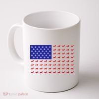 American Flag Dachshund Dog Coffee Mug thumb 0