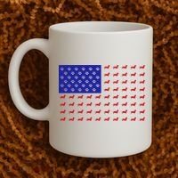 American Flag Dachshund Dog Coffee Mug thumb 2