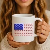 American Flag Dachshund Dog Coffee Mug thumb 3