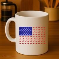 American Flag Dachshund Dog Coffee Mug thumb 4