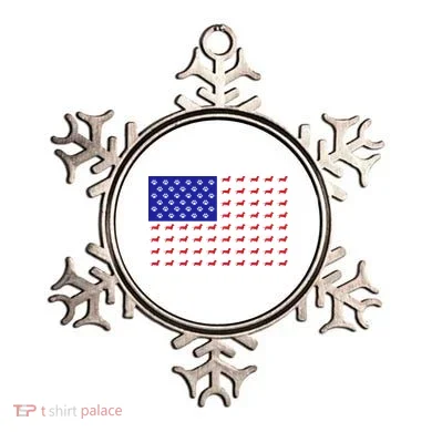 American Flag Dachshund Dog Ornament
