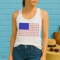 American Flag Dachshund Dog Women's Tank Top thumb 2