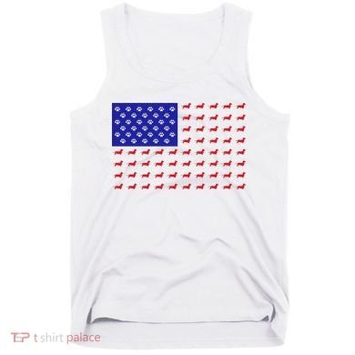 American Flag Dachshund Dog Tank Top
