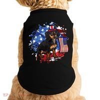 American Flag Dachshund Dog Cool Doggie Tank thumb 0
