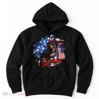 American Flag Dachshund Dog Cool Hoodie thumb 0