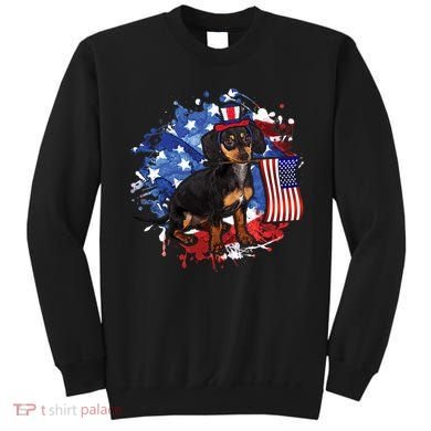 American Flag Dachshund Dog Cool Sweatshirt