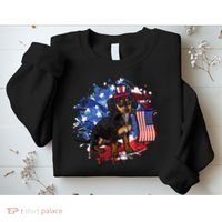 American Flag Dachshund Dog Cool Sweatshirt thumb 2