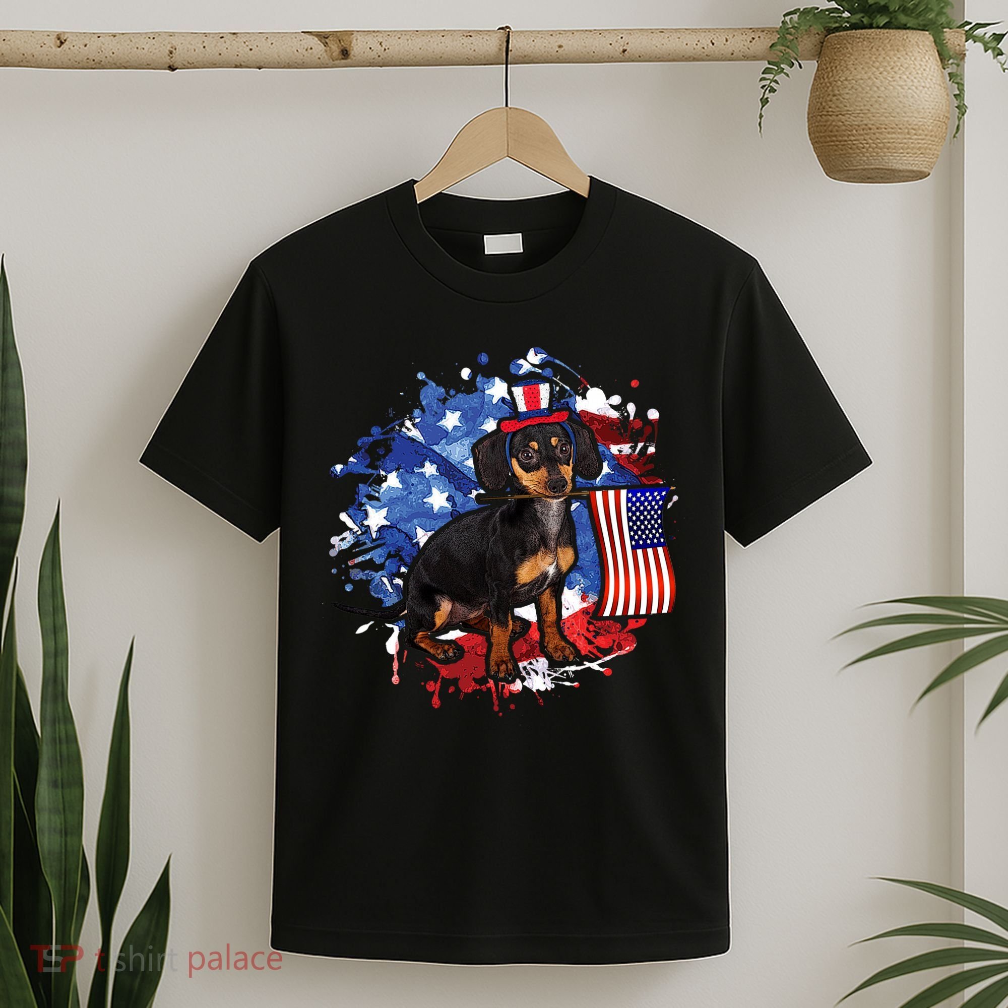 American Flag Dachshund Dog Cool T-Shirt