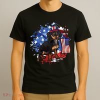 American Flag Dachshund Dog Cool T-Shirt thumb 3