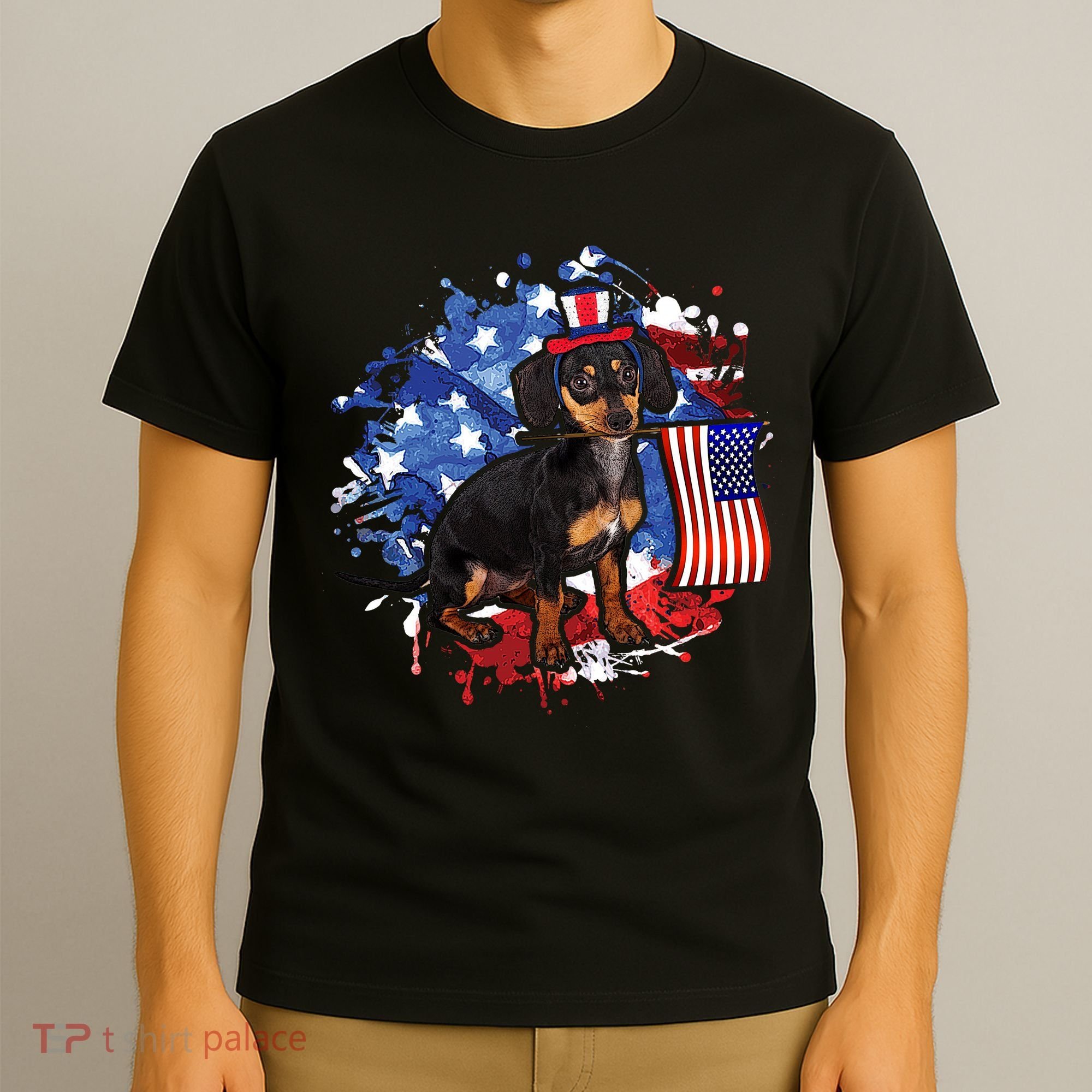 American Flag Dachshund Dog Cool T-Shirt