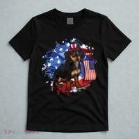 American Flag Dachshund Dog Cool T-Shirt thumb 5