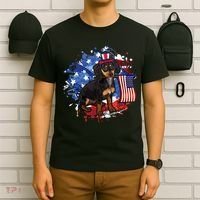 American Flag Dachshund Dog Cool T-Shirt thumb 6